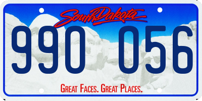 SD license plate 99OO56