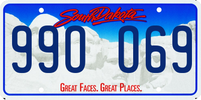 SD license plate 99OO69