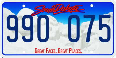 SD license plate 99OO75