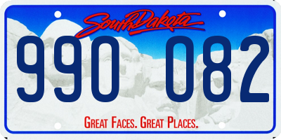 SD license plate 99OO82