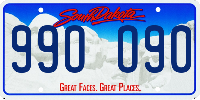 SD license plate 99OO90