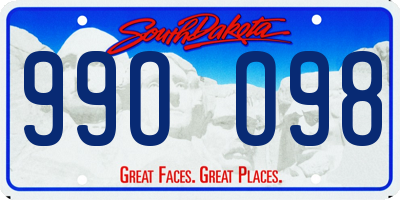 SD license plate 99OO98