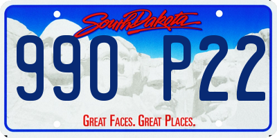 SD license plate 99OP22
