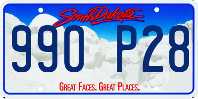 SD license plate 99OP28