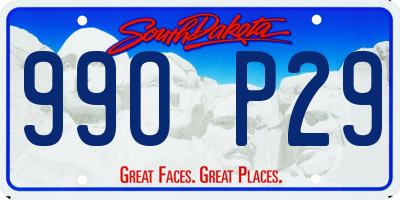 SD license plate 99OP29
