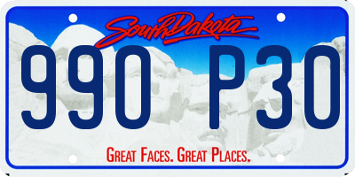 SD license plate 99OP30