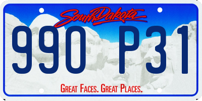 SD license plate 99OP31