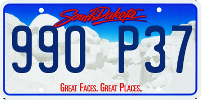SD license plate 99OP37