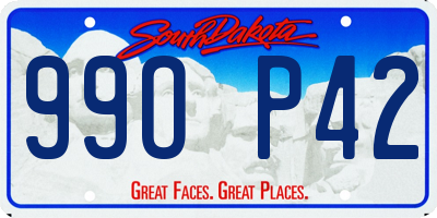 SD license plate 99OP42