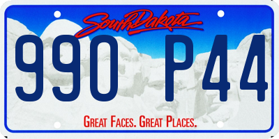 SD license plate 99OP44