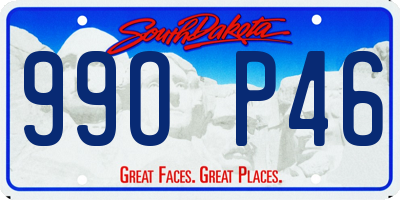 SD license plate 99OP46
