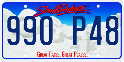 SD license plate 99OP48