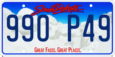 SD license plate 99OP49