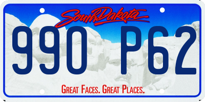 SD license plate 99OP62