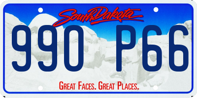 SD license plate 99OP66