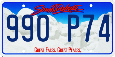 SD license plate 99OP74