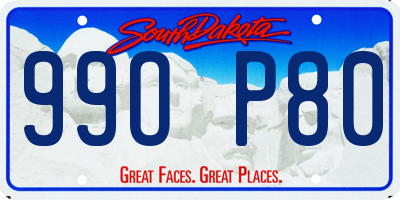 SD license plate 99OP80