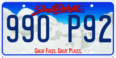 SD license plate 99OP92