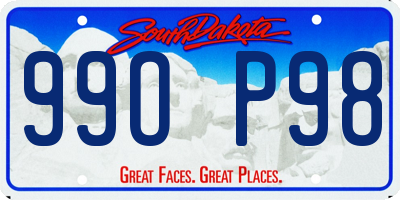 SD license plate 99OP98