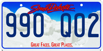 SD license plate 99OQ02