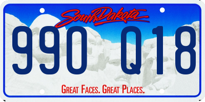 SD license plate 99OQ18