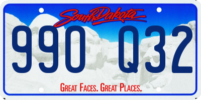 SD license plate 99OQ32