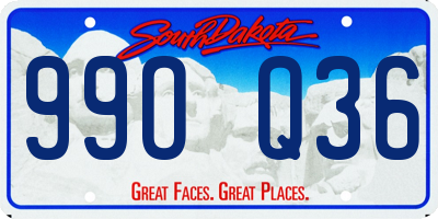 SD license plate 99OQ36