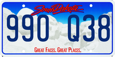 SD license plate 99OQ38