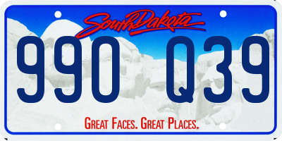 SD license plate 99OQ39