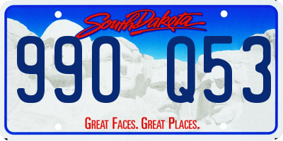 SD license plate 99OQ53