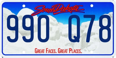 SD license plate 99OQ78