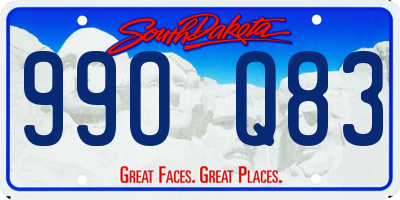 SD license plate 99OQ83