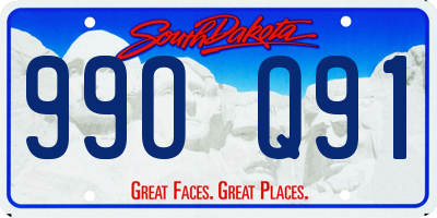 SD license plate 99OQ91