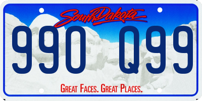 SD license plate 99OQ99