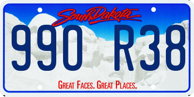 SD license plate 99OR38