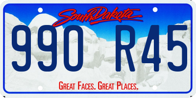 SD license plate 99OR45