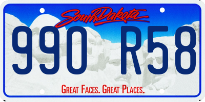 SD license plate 99OR58