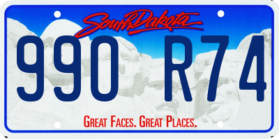SD license plate 99OR74