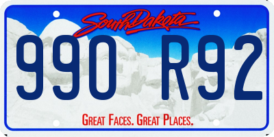 SD license plate 99OR92
