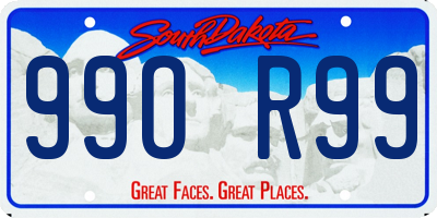 SD license plate 99OR99