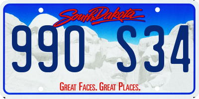 SD license plate 99OS34