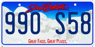 SD license plate 99OS58