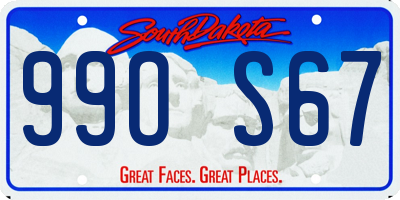 SD license plate 99OS67