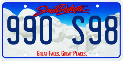 SD license plate 99OS98