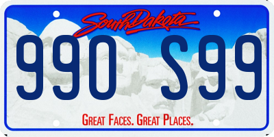 SD license plate 99OS99