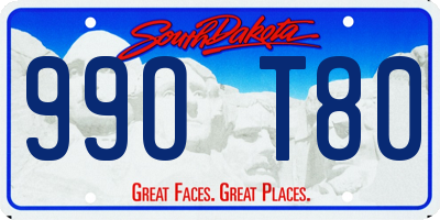 SD license plate 99OT80