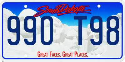 SD license plate 99OT98