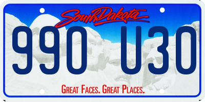 SD license plate 99OU30