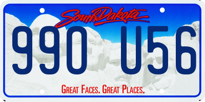 SD license plate 99OU56