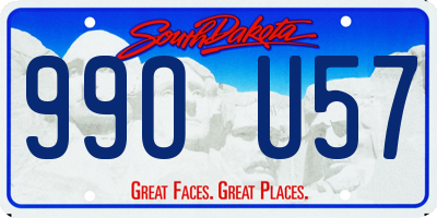 SD license plate 99OU57